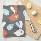 イースターのウサギ キッチンタオル (四つ折り)