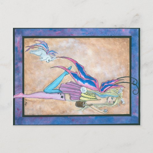 イースターのウサギ シーズンポストカード (正面)