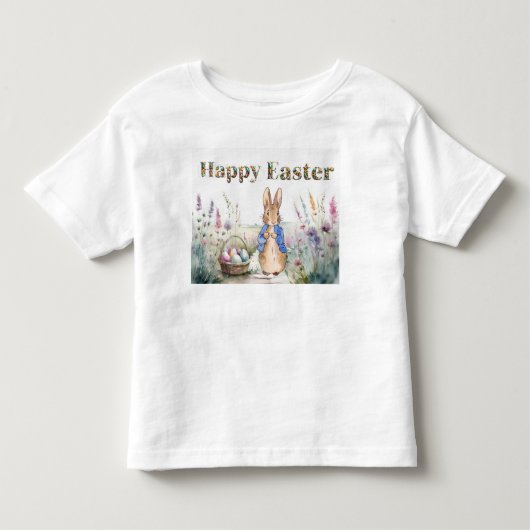 イースターのウサギ トドラーTシャツ (正面)