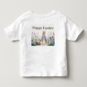イースターのウサギ トドラーTシャツ (裏面)