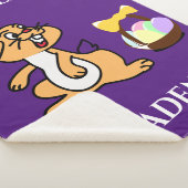 イースターのウサギ&バスケットのシェルパフリースブランケット。 シェルパブランケット (3/4)