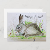 イースターのウサギ ポストカード (正面/裏面)
