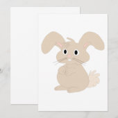 イースターのウサギ 招待状 (正面/裏面)