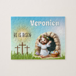 イースターのカスタムギフト He Is Risen ジグソーパズル