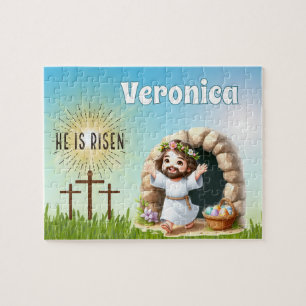 イースターのカスタムギフト He Is Risen ジグソーパズル