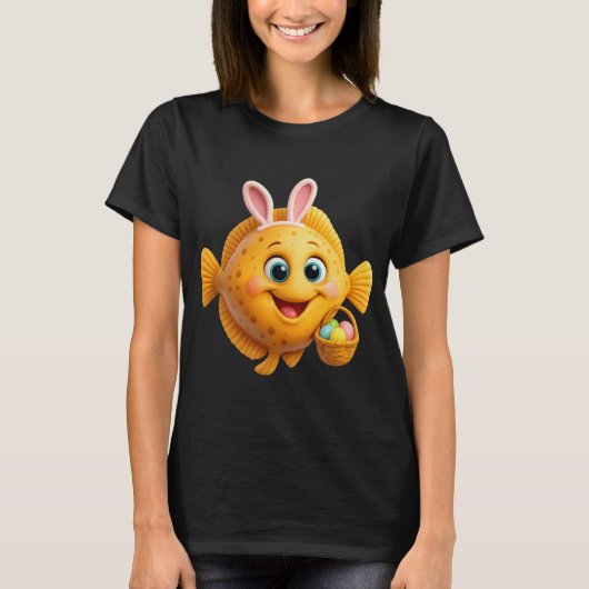 イースターのカレイの魚 Tシャツ (正面)