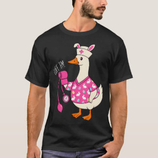 イースターのガチョウの看護師のカフス 笑 Tシャツ