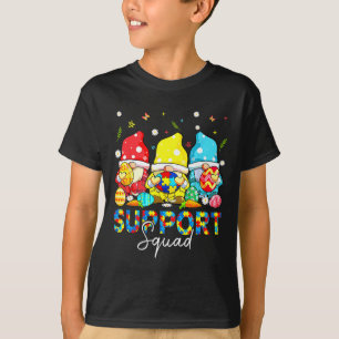 イースターのガノムたち 自閉症認知向上シャツ サポート班 Tシャツ