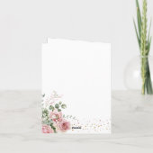 イースターのキリストのクロス 水彩画 ローズ ユーカリ シーズンカード (裏面)