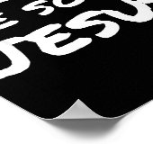 イースターのキリスト教の信仰 クールなイエスキリスト ポスター (角)