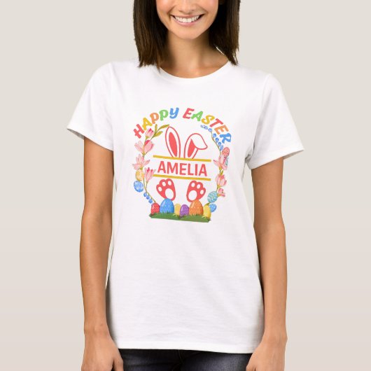 イースターのギフトに名前入り Tシャツ (正面)