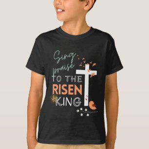 イースターのクリスチャン"復活した王に歌う"少年たち' Tシャツ