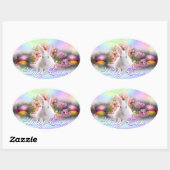 イースターのシール 楕円形シール (シート)