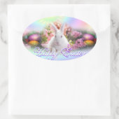 イースターのシール 楕円形シール (バッグ)