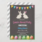 イースターのジェンダーリビールの招待カード 招待状 (正面/裏面)