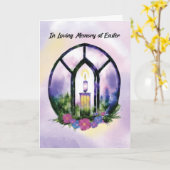 イースターのステンドグラスのキャンドル花模様でメモリ内 カード (黄色い花)