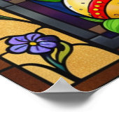 イースターのステンドグラスのポスター ポスター (角)