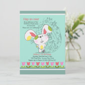 イースターのチューリップの境界の招待状 招待状 (スタンド正面)