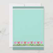 イースターのチューリップの境界の招待状 招待状 (裏面)