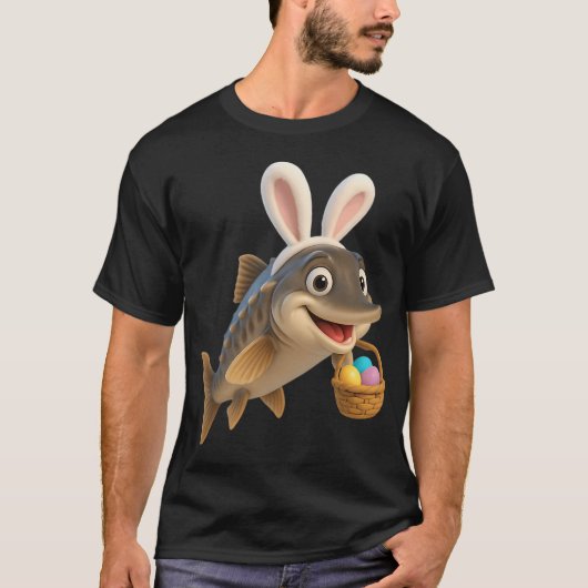 イースターのチョウザメ Tシャツ (正面)