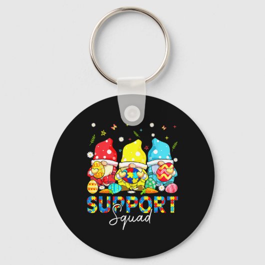 イースターのノーム自閉症認知Tシャツサポートチーム キーホルダー (正面)