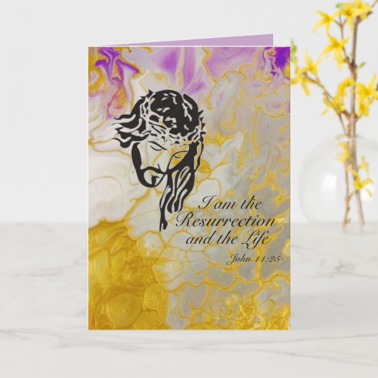 イースターのハレルヤ カード (黄色い花)