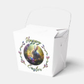 イースターのバニーと雛の卵のバスケット フェイバーボックス (正面サイド)