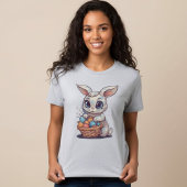 イースターのバニーエッグバスケットTシャツ レディース Tシャツ