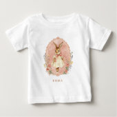 イースターのバニー 名前入り オーダーメイド ベビーTシャツ (正面)