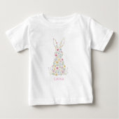 イースターのバニー|名前入り ベビーTシャツ (正面)