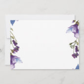 イースターのブランチ 春の花 紫 花のモダンなデザイン 招待状 (裏面)