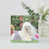イースターのプードル犬のフラットカード カード (スタンド正面)