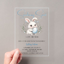 イースターのベビーシャワー Somebunny Sweet is on the Way アクリル招待状