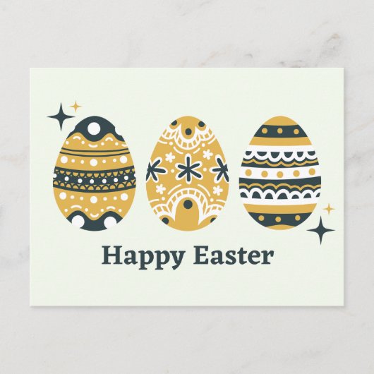 イースターのペイントエッグ ポストカード (正面)