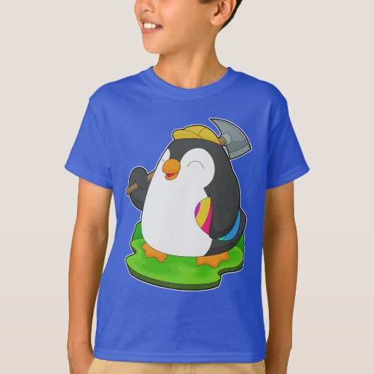 イースターのペンギン鉱夫 Tシャツ (正面)