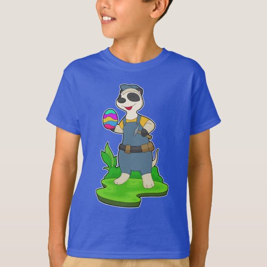 イースターのミーアキャット大工 Tシャツ (正面)