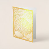 イースターのモチーフが背景のイースターエッグの漫画97330 箔カード (正面)