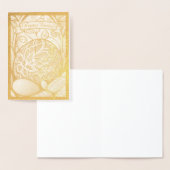 イースターのモチーフが背景のイースターエッグの漫画97330 箔カード (ディスプレー)