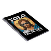 イースターのユーモア YOLO LOL JK BRB イエス様 面白い ノートブック (右側)