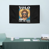 イースターのユーモア YOLO LOL JK BRB イエス様 面白い 横断幕 (トレードショー)