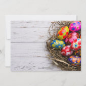 イースターのラスティックな朝食の手描き卵 | 休日 招待状 (裏面)