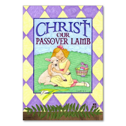 イースターの今後のイベント教会テーブルカード テーブルナンバー (正面)