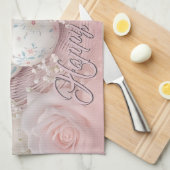 イースターの優しい喜びとフローラ キッチンタオル (四つ折り)