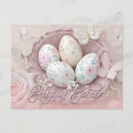 イースターの優しい喜びとフローラ シーズンポストカード