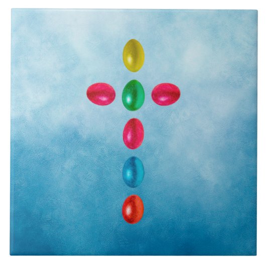 イースターの卵が交差する タイル (正面)