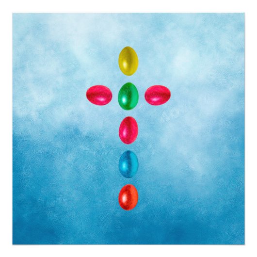 イースターの卵が交差する フォトプリント            (正面)