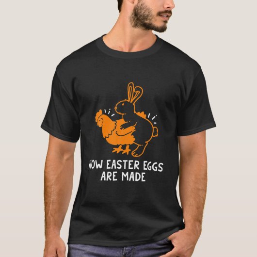 イースターの卵が皮肉な大人おもしろいのハムにされる方法 Tシャツ (正面)