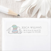 イースターの卵とかわいいパン ラベル (インサイチュ)