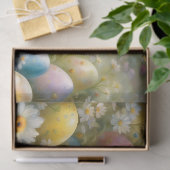 イースターの卵と牧草地のかわいい雛、ヴィンテージ 薄葉紙 (ギフト)