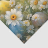 イースターの卵と牧草地のかわいい雛、ヴィンテージ 薄葉紙 (詳細)